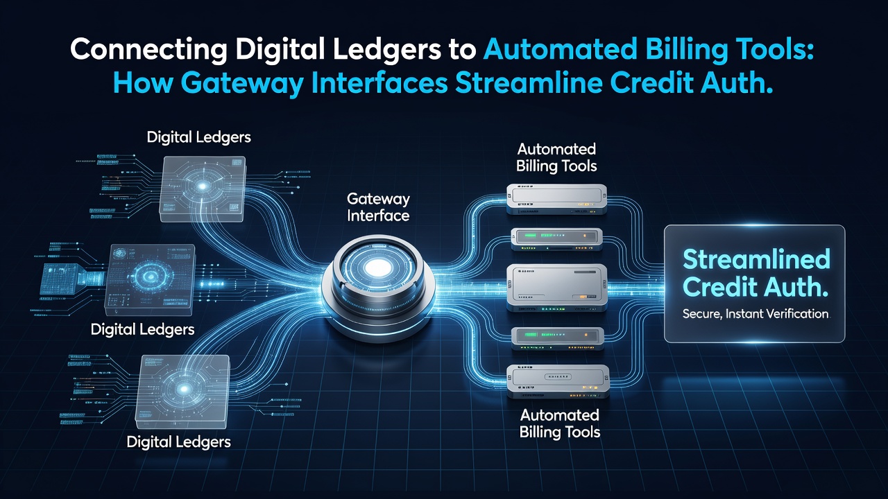 Flowchart illustrating automated invoice cycles connected through gateway interfaces