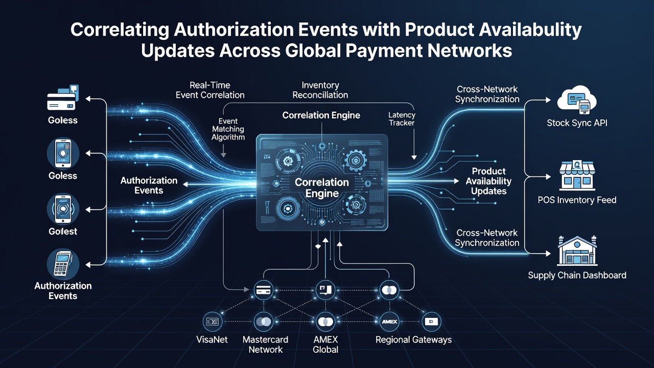 Illustration of synchronized payment authorization and inventory update process in international supply chains