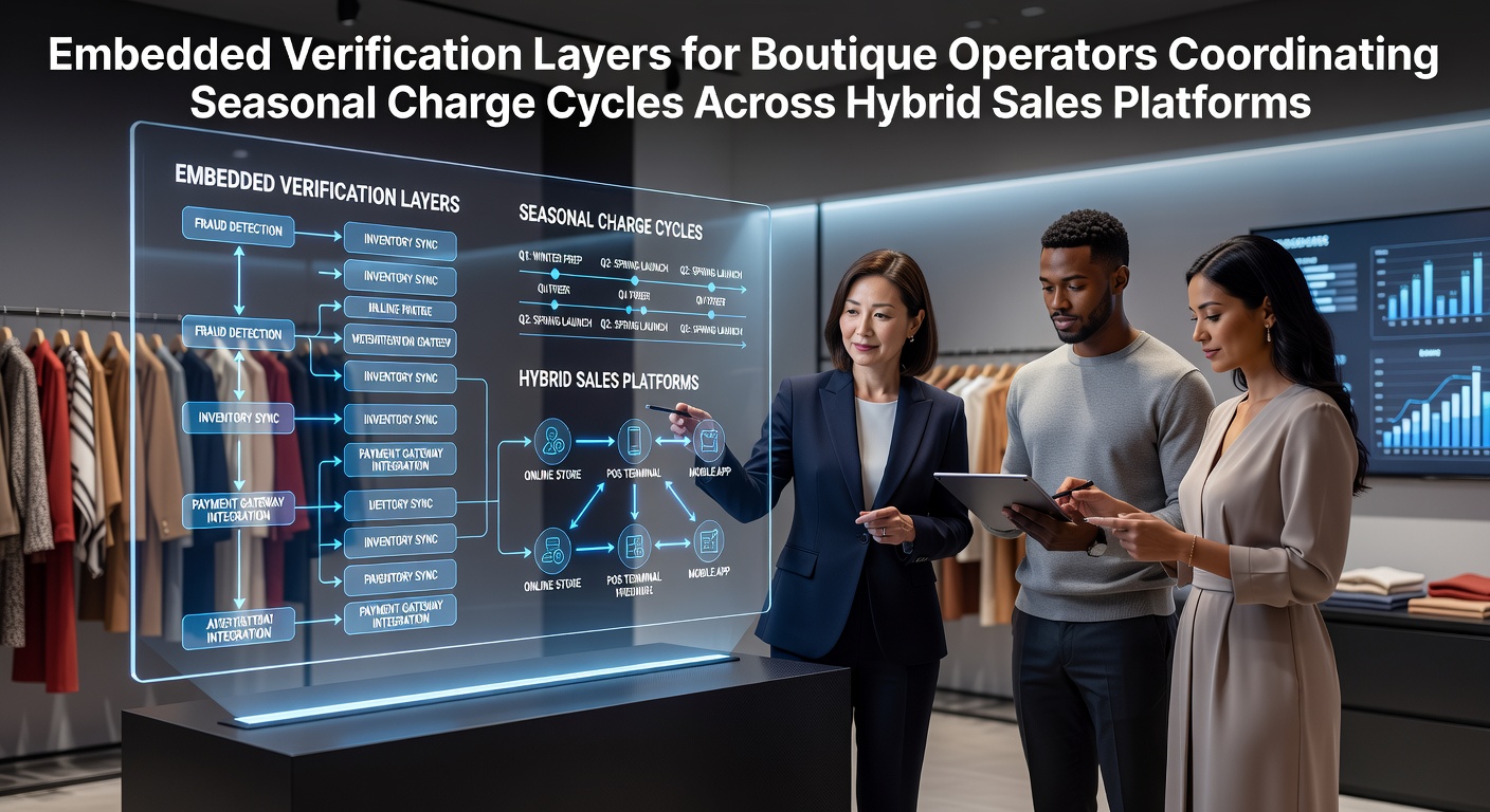 Boutique retail setup showing integrated verification tools across in-store and online sales channels during peak seasonal periods